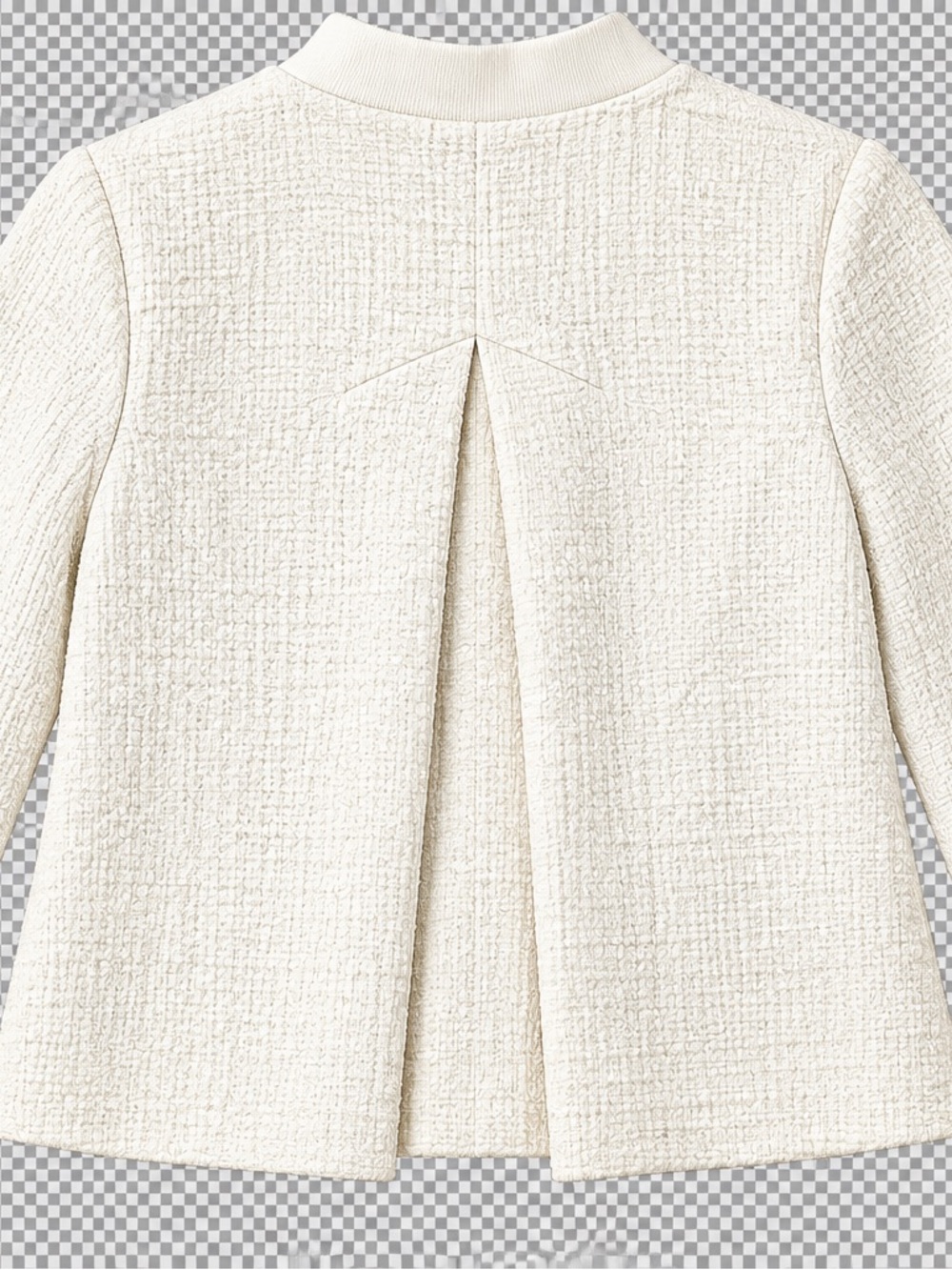 Talbots Cream Textured Tweed Button Jacket - Picture 3 of 9